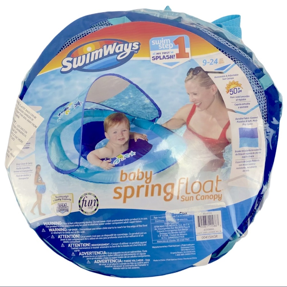 New! Swimways Baby Spring Float Step 1 Sun Shade